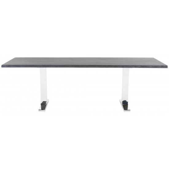 Toulouse Oxidized Grey Wood Dining Table, HGSR421