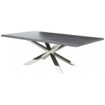 Couture Oxidized Grey Wood Dining Table, HGSR423