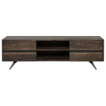 Vega Seared Wood Media Unit Cabinet
