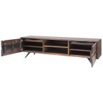 Vega Seared Wood Media Unit Cabinet