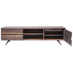 Vega Seared Wood Media Unit Cabinet