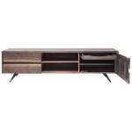 Vega Seared Wood Media Unit Cabinet