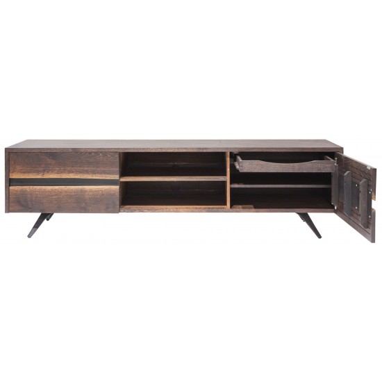 Vega Seared Wood Media Unit Cabinet