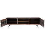 Vega Seared Wood Media Unit Cabinet