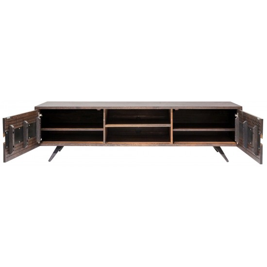 Vega Seared Wood Media Unit Cabinet