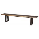 Napa Seared Wood Dining Bench