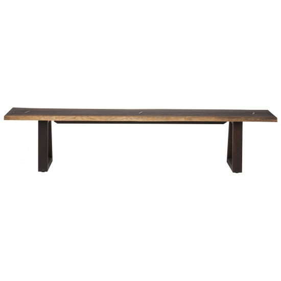 Napa Seared Wood Dining Bench