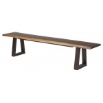 Napa Seared Wood Dining Bench