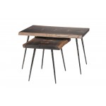 Nexa Seared Wood Side Table