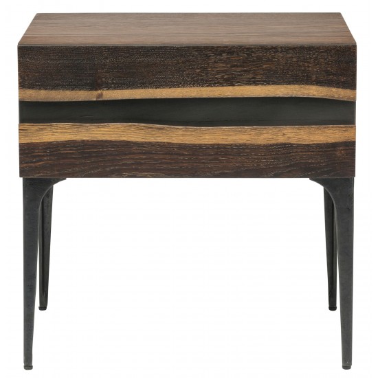 Prana Seared Wood Side Table, HGSR614