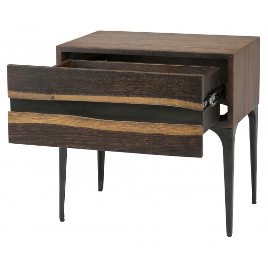 Prana Seared Wood Side Table, HGSR614