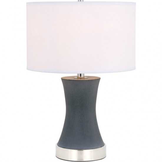 Elegant Decor Knox 1 Light Polised Nickel Table Lamp