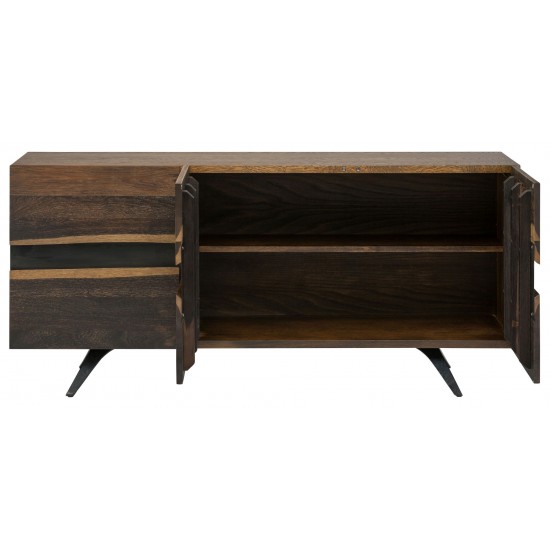 Vega Seared Wood Sideboard Cabinet