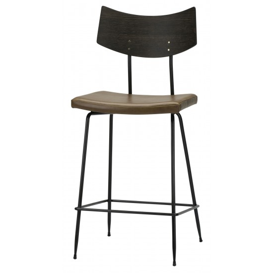 Soli Caramel Leather Counter Stool