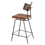 Soli Caramel Leather Counter Stool