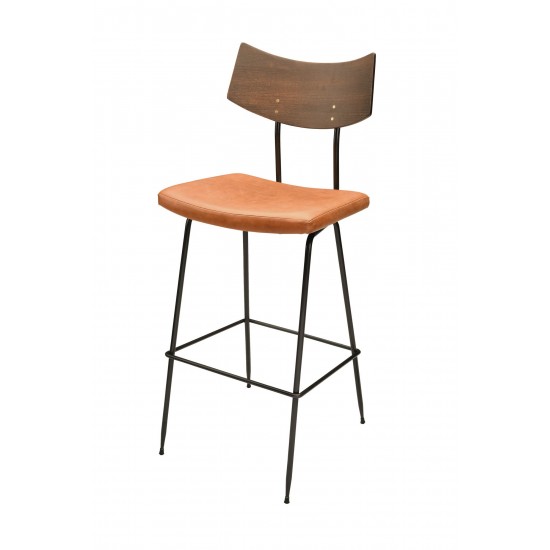 Soli Caramel Leather Bar Stool