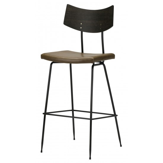 Soli Caramel Leather Bar Stool