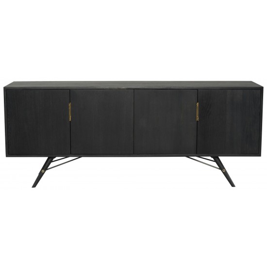 Piper Ebonized Wood Sideboard Cabinet, HGSR712