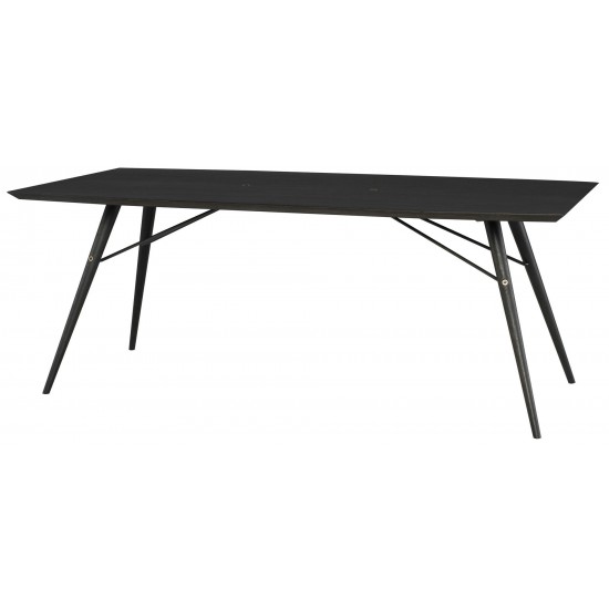 Piper Ebonized Wood Dining Table, HGSR718