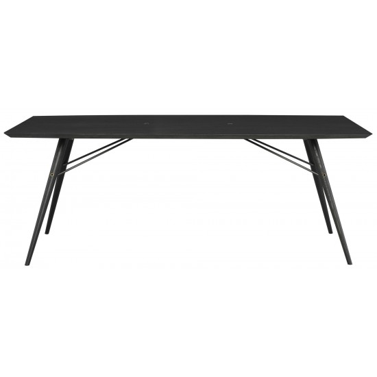 Piper Ebonized Wood Dining Table, HGSR718