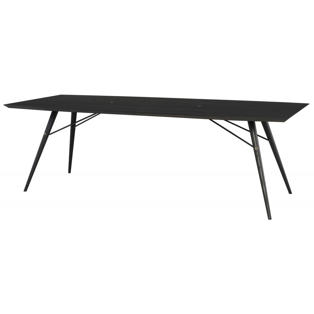 Piper Ebonized Wood Dining Table, HGSR721