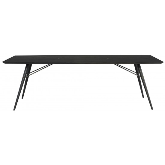 Piper Ebonized Wood Dining Table, HGSR721