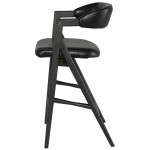 Anita Raven Leather Counter Stool