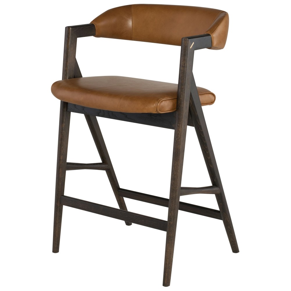 Anita Desert Leather Counter Stool