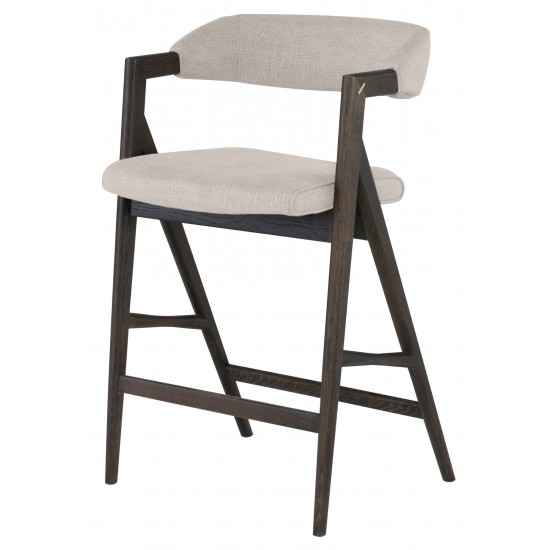 Anita Beige Fabric Counter Stool