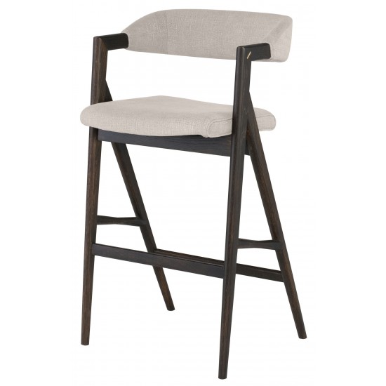 Anita Beige Fabric Bar Stool