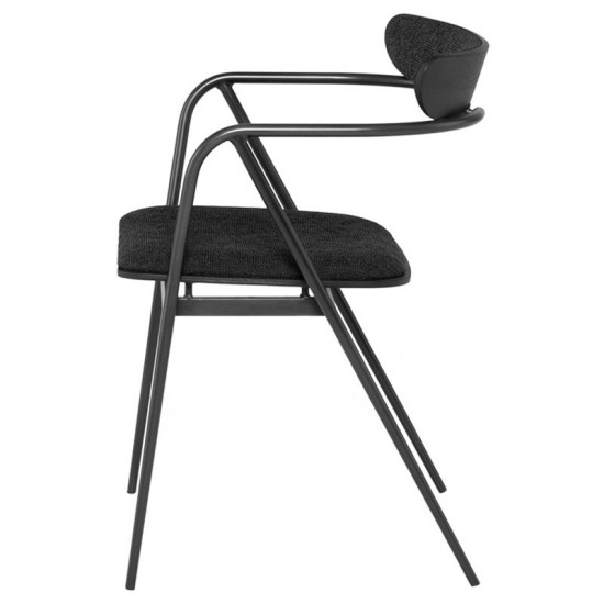 Gianni Activated Charcoal Fabric Dining Chair