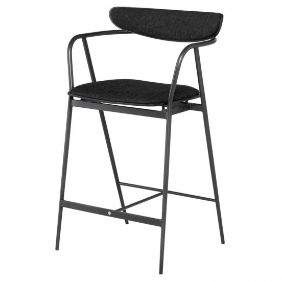 Gianni Activated Charcoal Fabric Counter Stool