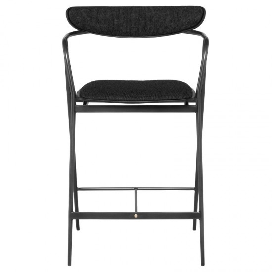 Gianni Activated Charcoal Fabric Counter Stool