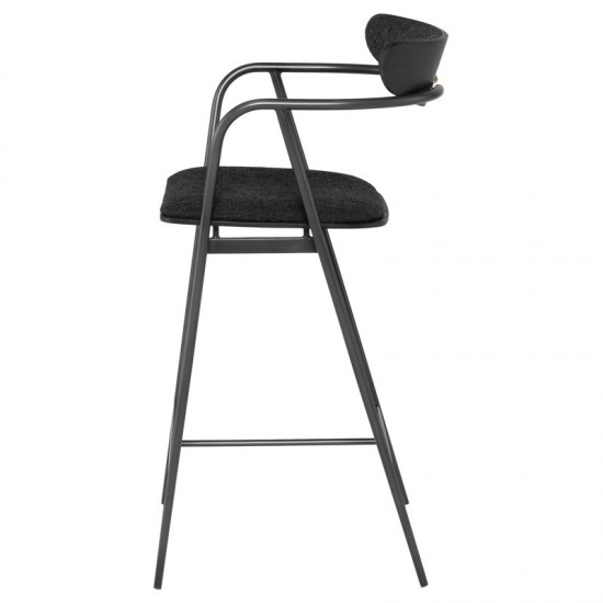 Gianni Activated Charcoal Fabric Counter Stool