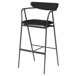 Gianni Activated Charcoal Fabric Bar Stool