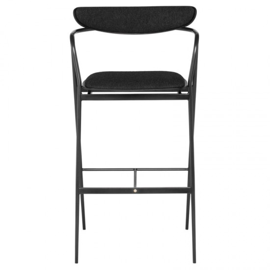 Gianni Activated Charcoal Fabric Bar Stool