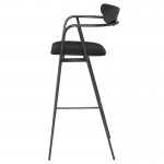 Gianni Activated Charcoal Fabric Bar Stool