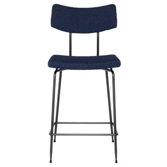 Soli True Blue Fabric Counter Stool