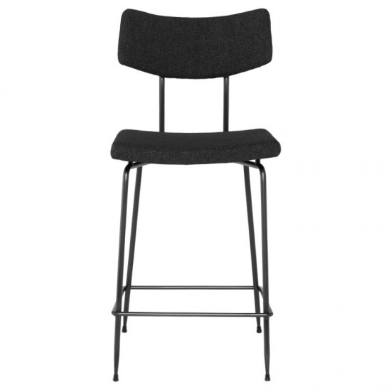 Soli Activated Charcoal Fabric Counter Stool