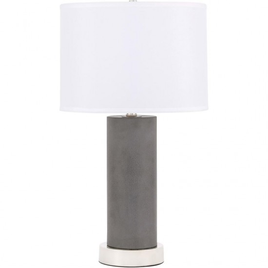 Elegant Decor Chronicle 1 Light Polished Nickel Table Lamp