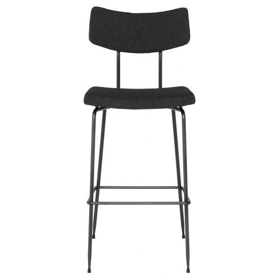 Soli Activated Charcoal Fabric Bar Stool
