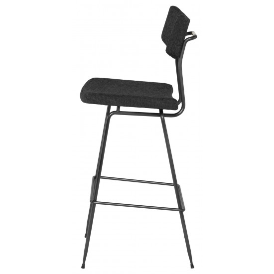 Soli Activated Charcoal Fabric Bar Stool