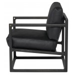 Lian Raven Leather Occasional Chair