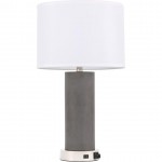 Elegant Decor Chronicle 1 Light Polished Nickel Table Lamp