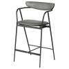 Gianni Dove Leather Counter Stool