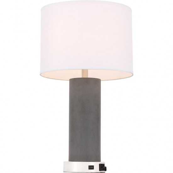 Elegant Decor Chronicle 1 Light Polished Nickel Table Lamp