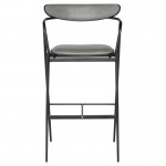 Gianni Dove Leather Bar Stool