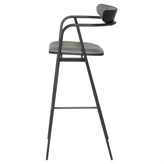 Gianni Dove Leather Bar Stool