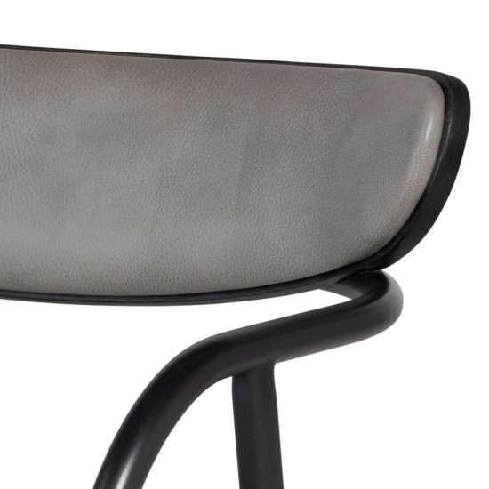 Gianni Dove Leather Bar Stool