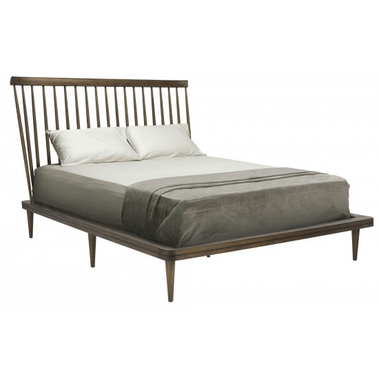 Jessika Walnut Wood Queen Bed